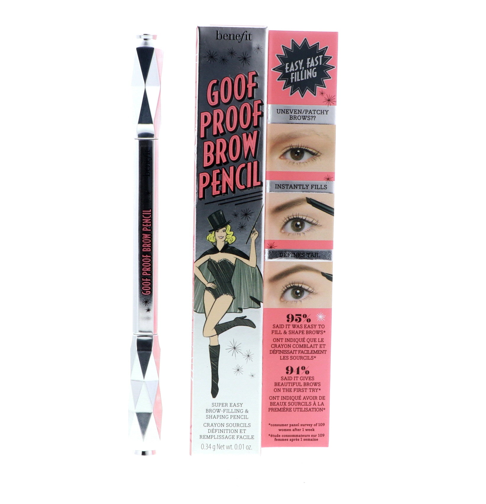 Benefit Goof Proof Brow Pencil, #04, 0.01 oz
