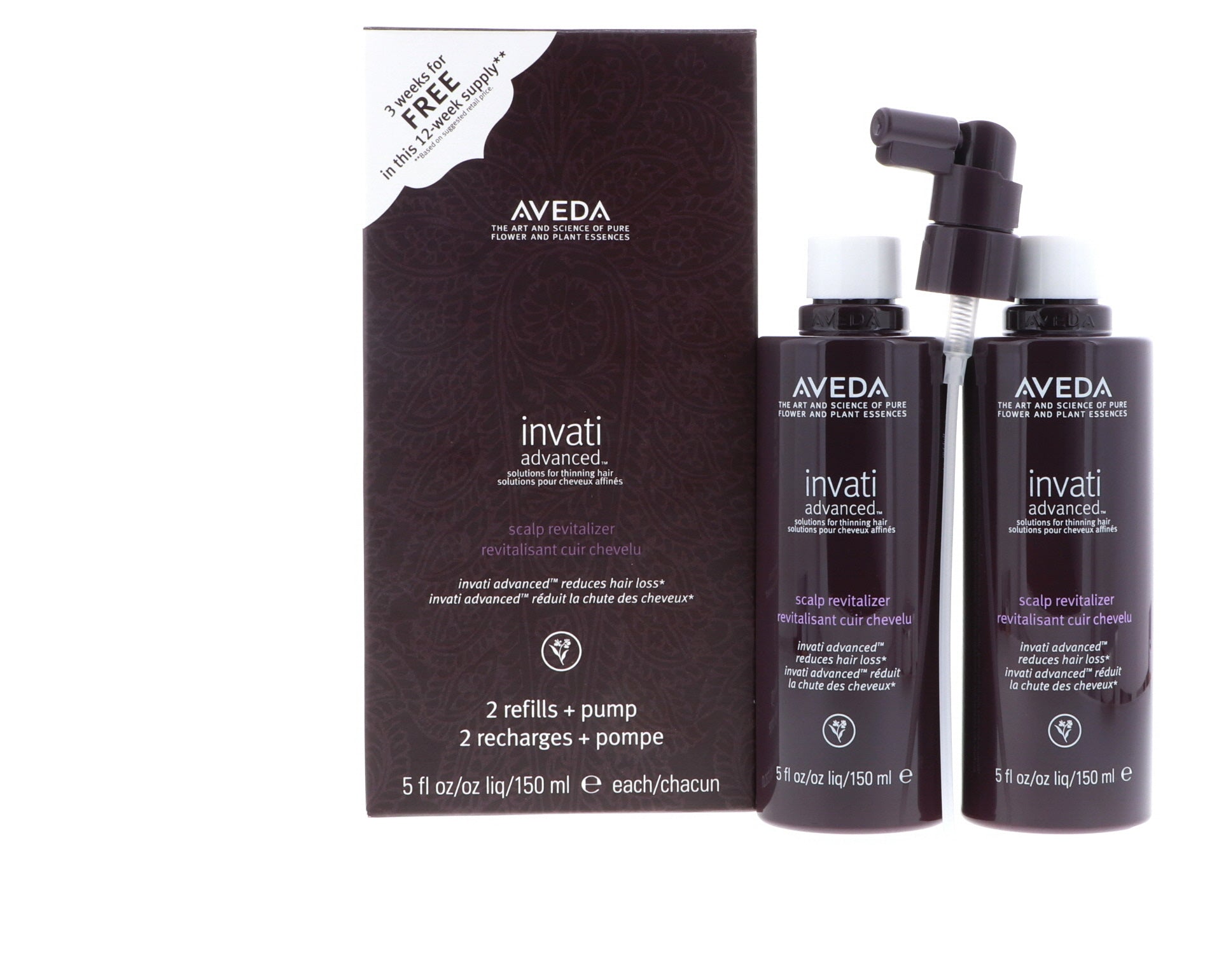 Aveda Invati Advanced Scalp Revitalizer Duo Pack Total of 10 oz