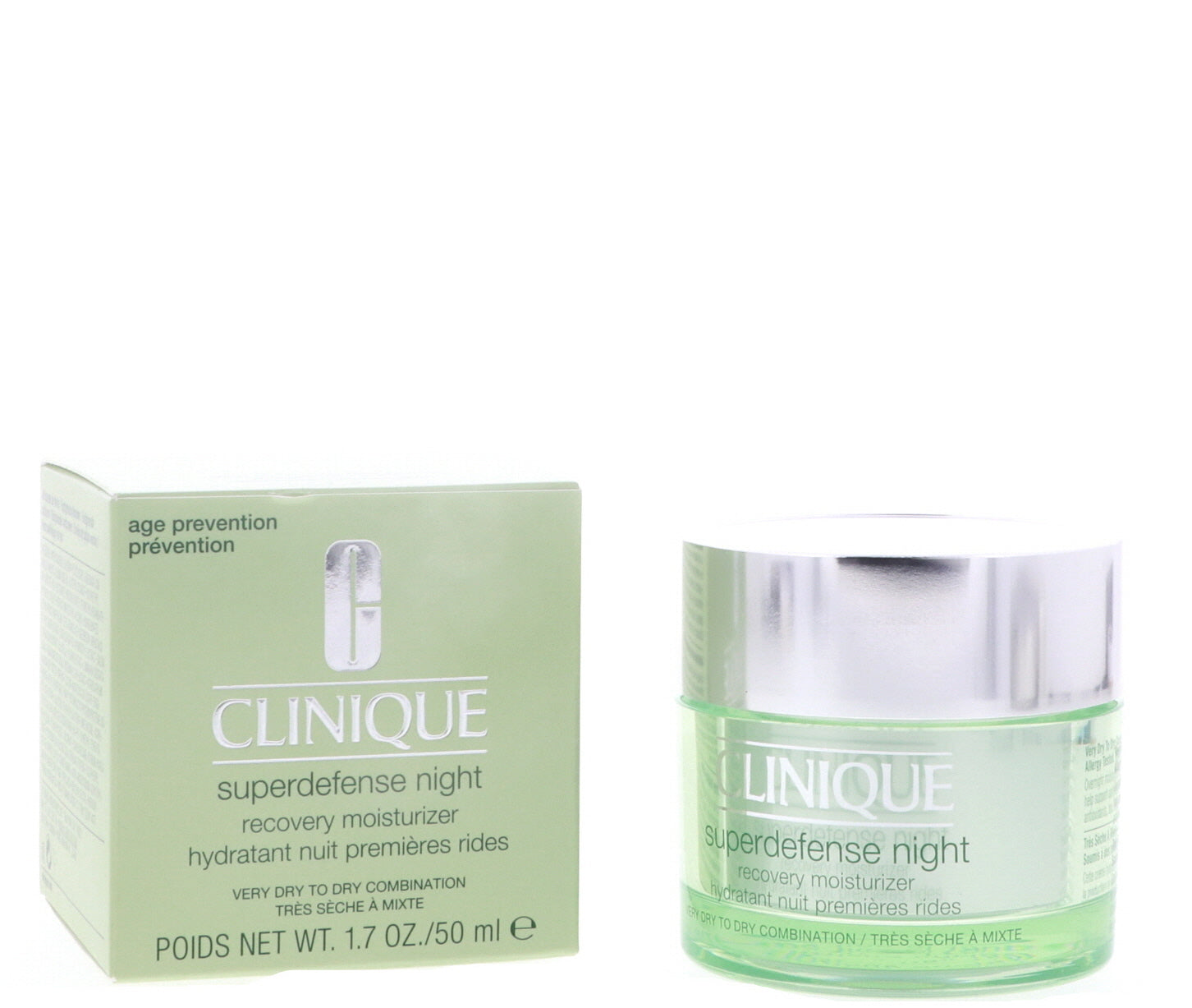 Clinique Superdefense Night Recovery Moisturizer Very Dry to Dry Combination, 1.7 oz